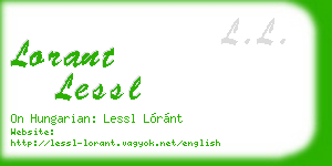 lorant lessl business card